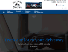 Tablet Screenshot of matthewsmotorsgoldsboro.com